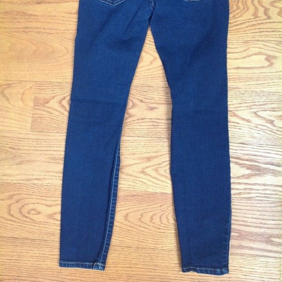 ANA A NEW APPROACH SKINNY JEANS WOMENS 2P PETITE DARK BLUE DENIM STRETCH PANTS - Picture 9 of 16